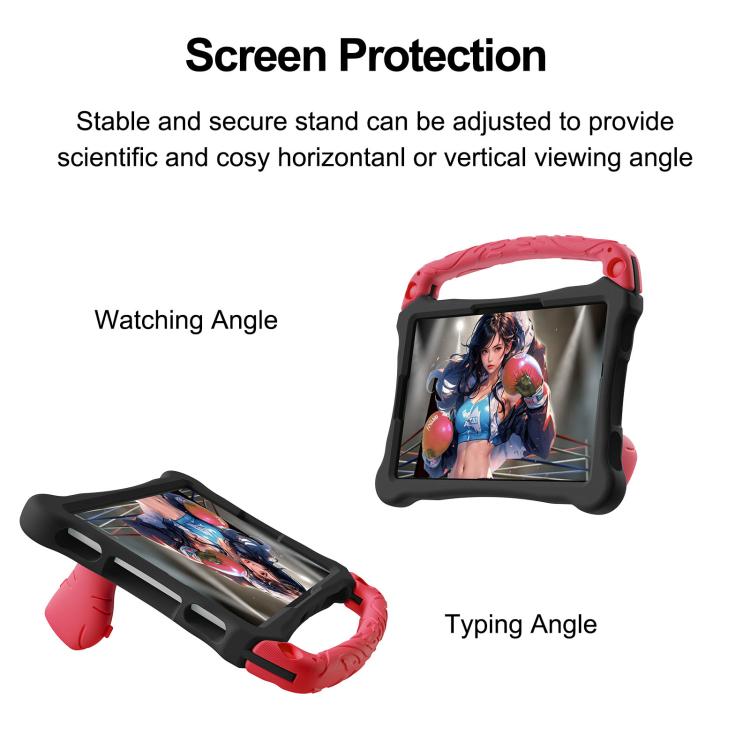 For Honor Tablet V7 11 inch Boxing Series Kickstand EVA Shockproof Tablet Case with Shoulder Strap(Black Red) - Honor by PMC TechLife | Online Shopping South Africa | PMC TechLife | Buy Now Pay Later Mobicred