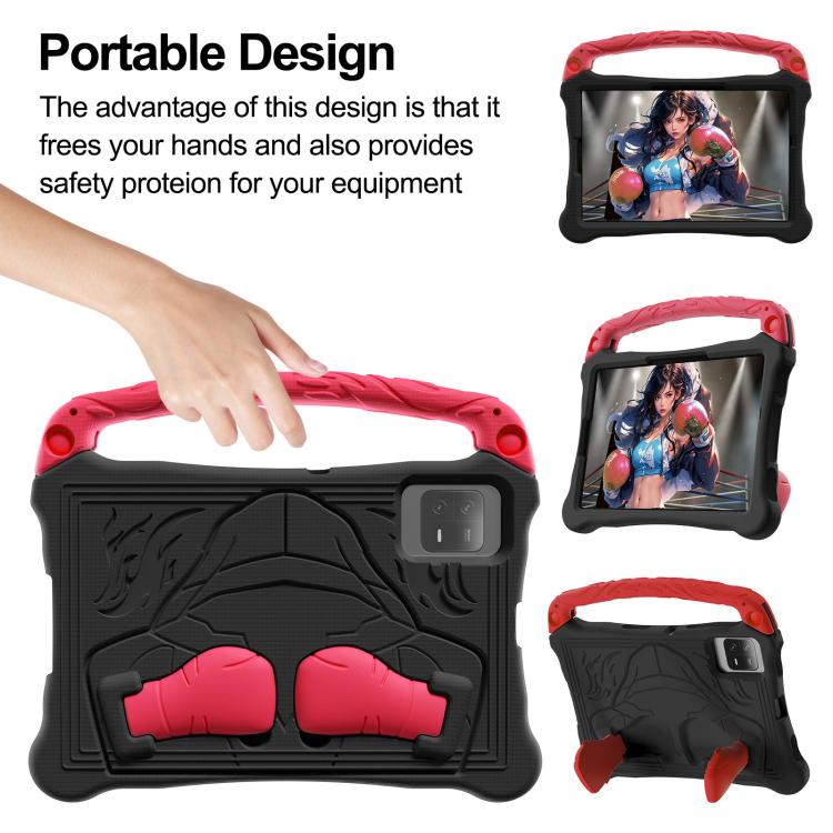 For Honor Tablet V7 11 inch Boxing Series Kickstand EVA Shockproof Tablet Case with Shoulder Strap(Black Red) - Honor by PMC TechLife | Online Shopping South Africa | PMC TechLife | Buy Now Pay Later Mobicred