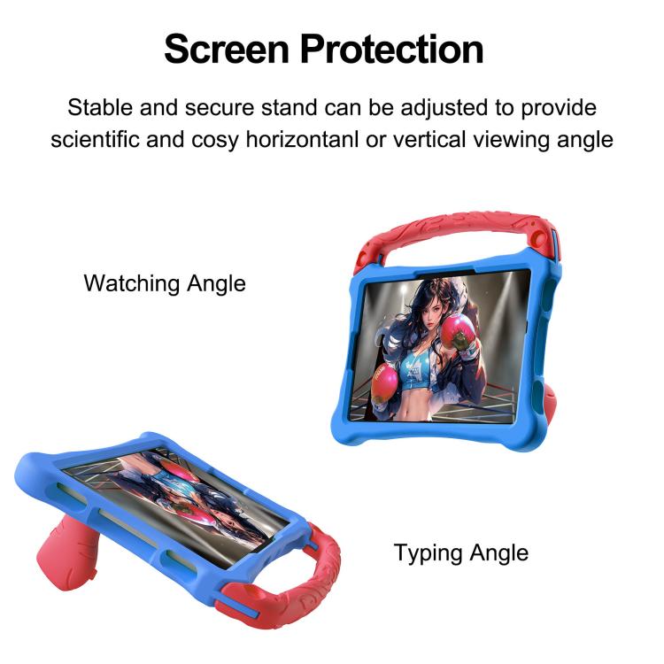 For Honor Tablet V7 11 inch Boxing Series Kickstand EVA Shockproof Tablet Case with Shoulder Strap(Blue Red) - Honor by PMC TechLife | Online Shopping South Africa | PMC TechLife | Buy Now Pay Later Mobicred