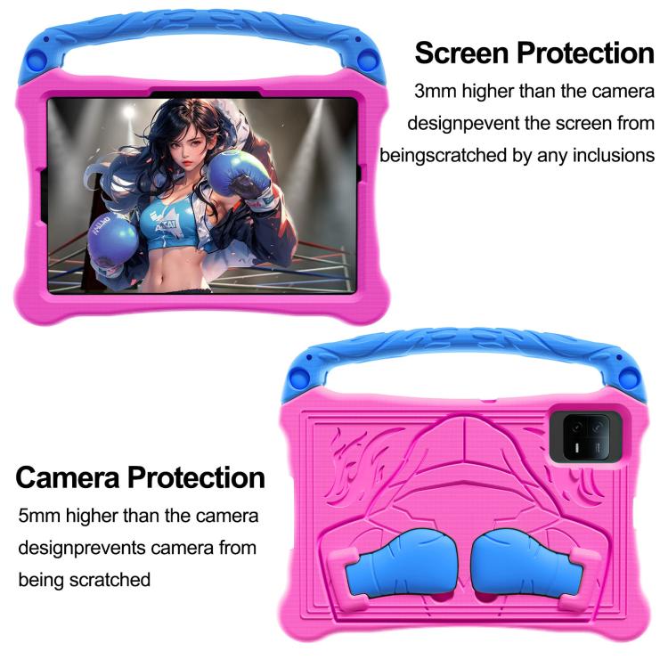 For Honor Tablet V7 11 inch Boxing Series Kickstand EVA Shockproof Tablet Case with Shoulder Strap(Rose Red Blue) - Honor by PMC TechLife | Online Shopping South Africa | PMC TechLife | Buy Now Pay Later Mobicred
