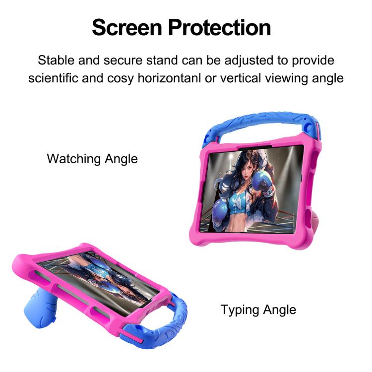 For Honor Tablet V7 11 inch Boxing Series Kickstand EVA Shockproof Tablet Case with Shoulder Strap(Rose Red Blue) - Honor by PMC TechLife | Online Shopping South Africa | PMC TechLife | Buy Now Pay Later Mobicred