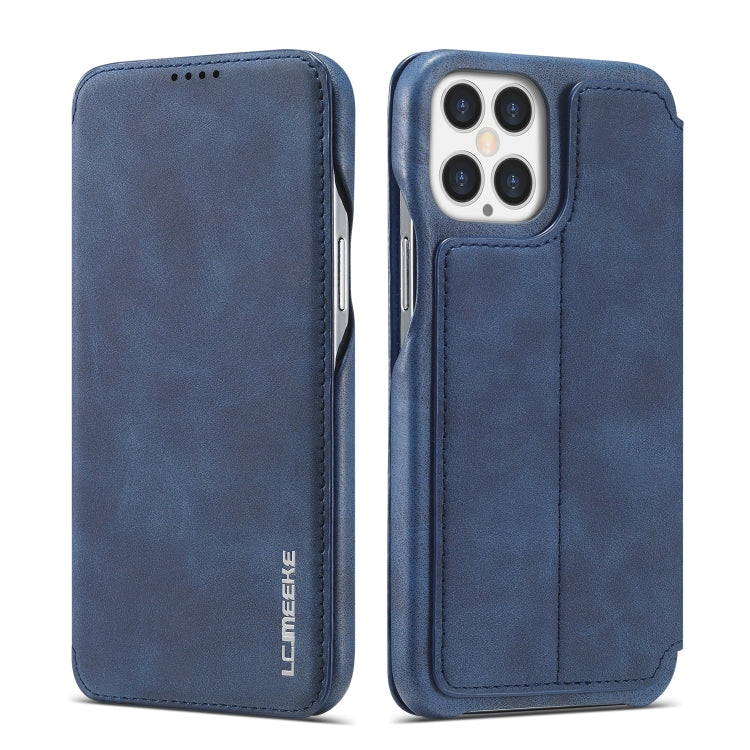 For iPhone 12 Pro Max LC.IMEEKE Hon Ancient Series Horizontal Flip Leather Case with Holder & Card Slot(Blue) - iPhone 12 Pro Max Cases by LC.IMEEKE | Online Shopping South Africa | PMC TechLife | Buy Now Pay Later Mobicred