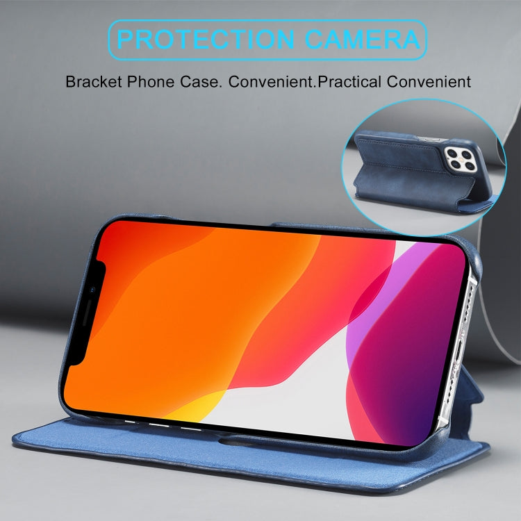 For iPhone 12 Pro Max LC.IMEEKE Hon Ancient Series Horizontal Flip Leather Case with Holder & Card Slot(Blue) - iPhone 12 Pro Max Cases by LC.IMEEKE | Online Shopping South Africa | PMC TechLife | Buy Now Pay Later Mobicred