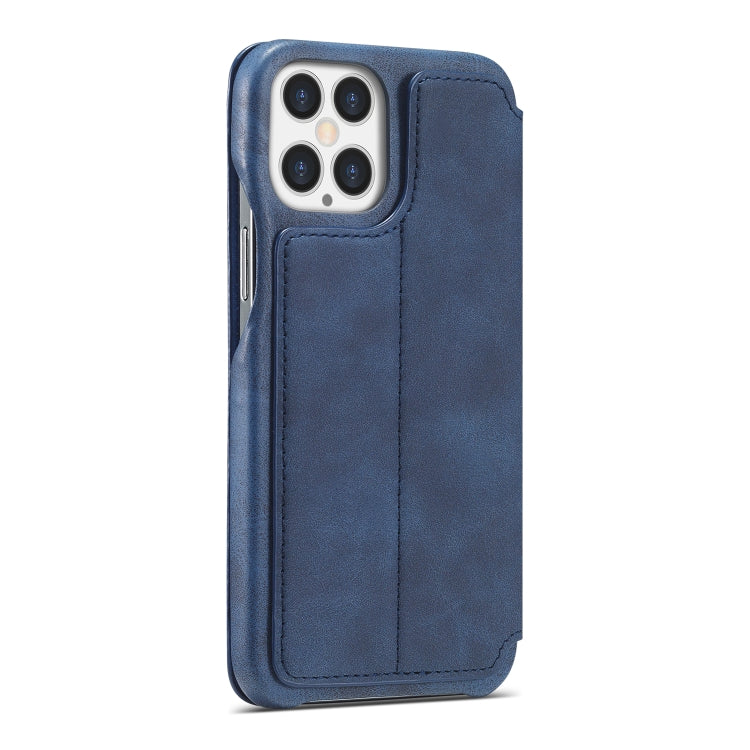For iPhone 12 Pro Max LC.IMEEKE Hon Ancient Series Horizontal Flip Leather Case with Holder & Card Slot(Blue) - iPhone 12 Pro Max Cases by LC.IMEEKE | Online Shopping South Africa | PMC TechLife | Buy Now Pay Later Mobicred