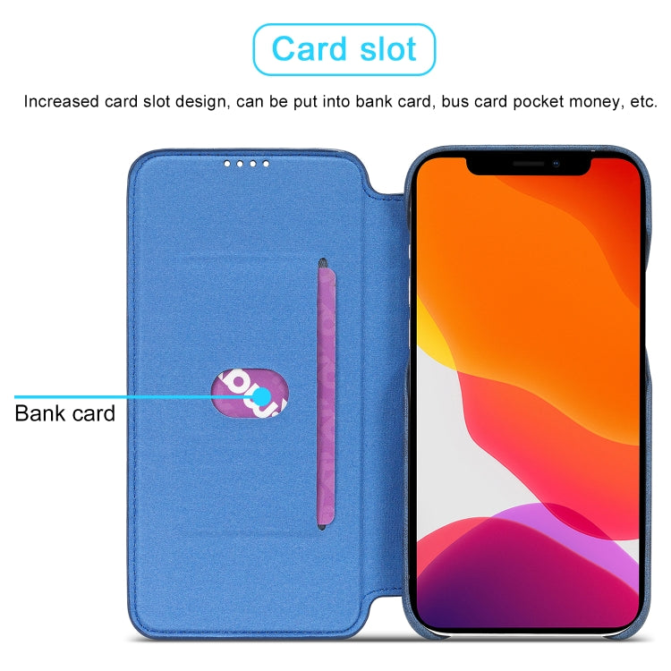 For iPhone 12 Pro Max LC.IMEEKE Hon Ancient Series Horizontal Flip Leather Case with Holder & Card Slot(Blue) - iPhone 12 Pro Max Cases by LC.IMEEKE | Online Shopping South Africa | PMC TechLife | Buy Now Pay Later Mobicred