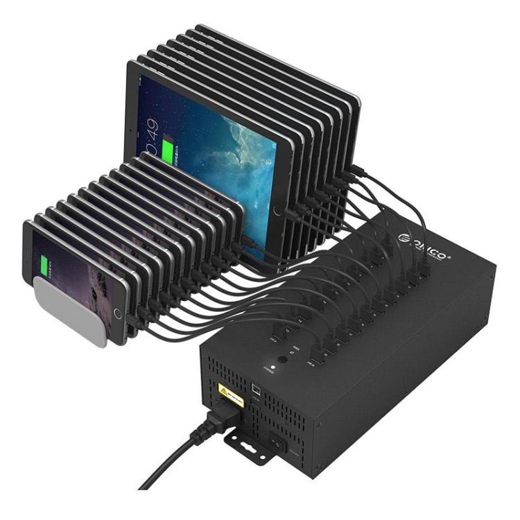 ORICO IH20P Industrial Grade 20 Ports USB 2.0 Hub, Plug:AU Plug(Black) - free shipping - PMC TechLife - Order now!