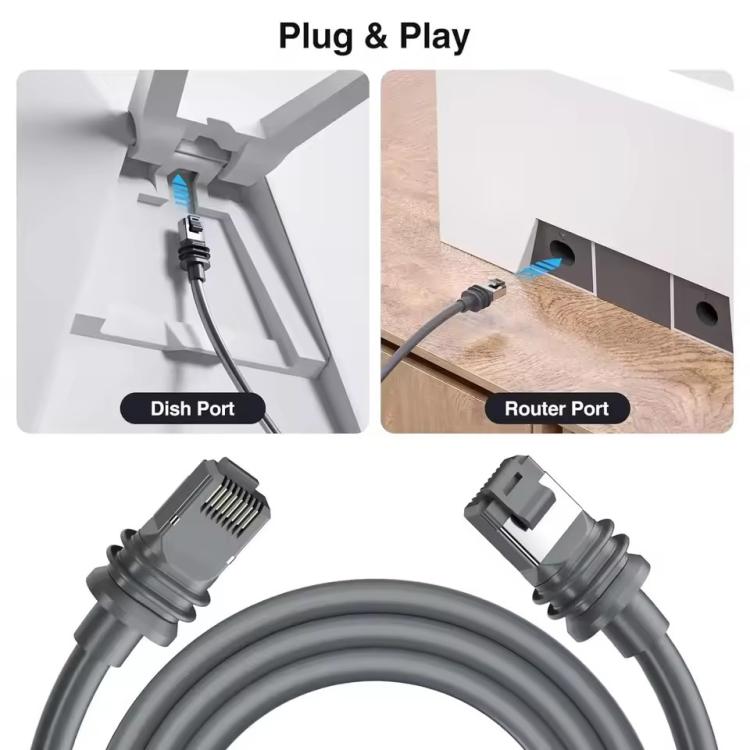 Onten SL301 Starlink Gen3 CAT6 1000Mbps Ethernet Connection Cable, Length:25m(Dark Grey) - free shipping - PMC TechLife - Order now!