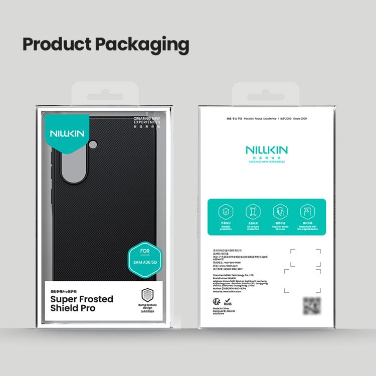 For Samsung Galaxy A36 5G NILLKIN Super Frosted Shield Pro PC + TPU Phone Case(Black) - Galaxy Phone Cases by NILLKIN | Online Shopping South Africa | PMc TechLife | Buy Now Pay Later Mobicred