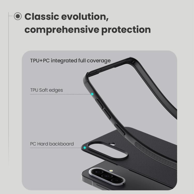 For Samsung Galaxy A36 5G NILLKIN Super Frosted Shield Pro PC + TPU Phone Case(Black) - Galaxy Phone Cases by NILLKIN | Online Shopping South Africa | PMc TechLife | Buy Now Pay Later Mobicred