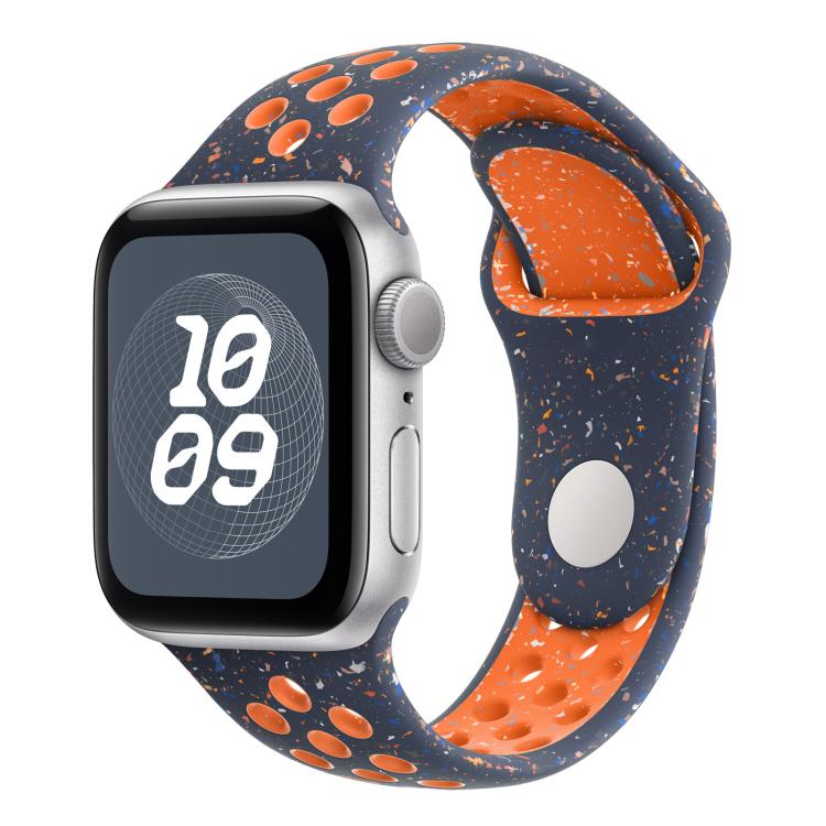 For Apple Watch 42mm / 41mm / 40mm / 38mm Coloful Silicone Watch Band(Dark Blue Mango) - free shipping - PMc TechLife - Order now!