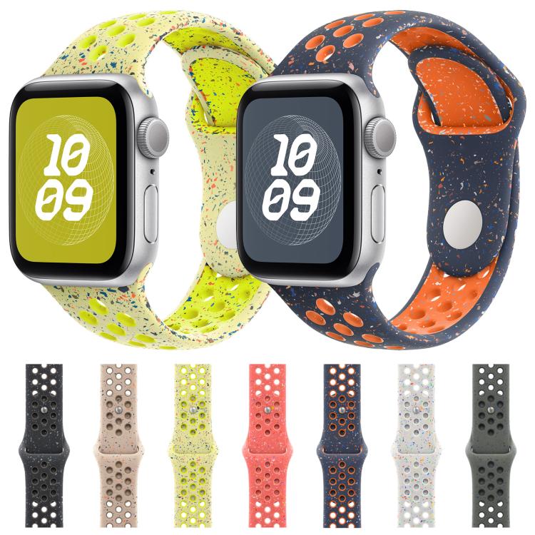 For Apple Watch 42mm / 41mm / 40mm / 38mm Coloful Silicone Watch Band(White Platinum) - free shipping - PMc TechLife - Order now!