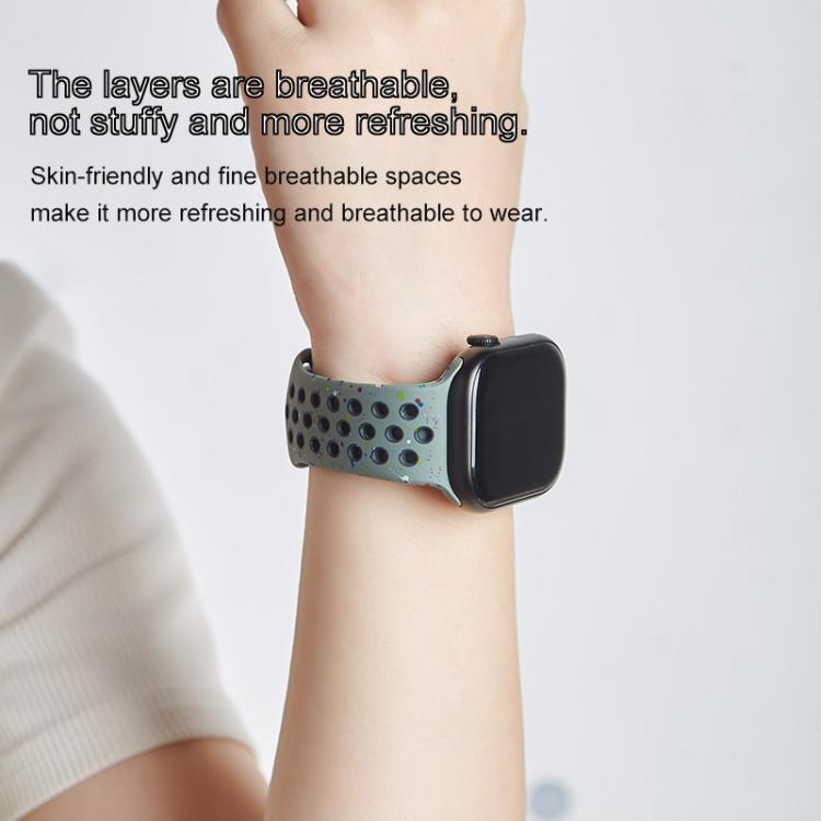 For Apple Watch 42mm / 41mm / 40mm / 38mm Coloful Silicone Watch Band(White Platinum) - free shipping - PMc TechLife - Order now!