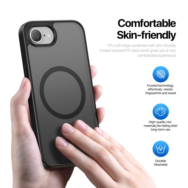 For iPhone 16e DUX DUCIS Yind Series MagSafe TPU Hybrid PC Phone Case(Black) - iPhone 16e Cases by DUX DUCIS | Online Shopping South Africa | PMC TechLife | Buy Now Pay Later Mobicred