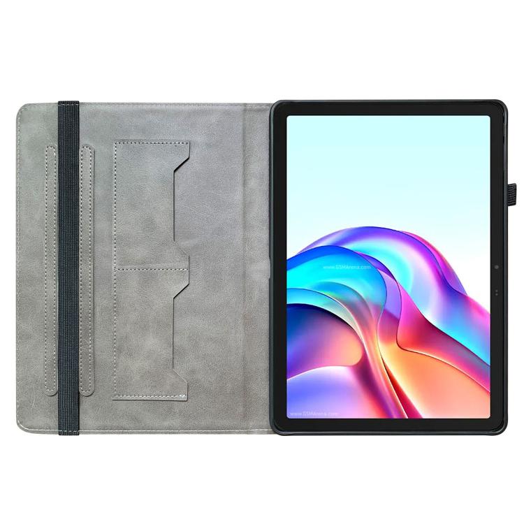 For Tecno Megapad 11 Crystal Texture Painted Leather Tablet Case(Black Rose) - Others by PMC TechLife | Online Shopping South Africa | PMC TechLife | Buy Now Pay Later Mobicred