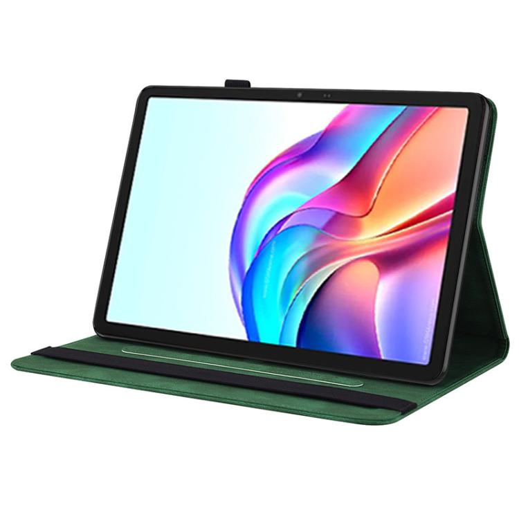 For Tecno Megapad 11 Butterfly Flower Embossed Leather Tablet Case(Green) - Others by PMC TechLife | Online Shopping South Africa | PMC TechLife | Buy Now Pay Later Mobicred