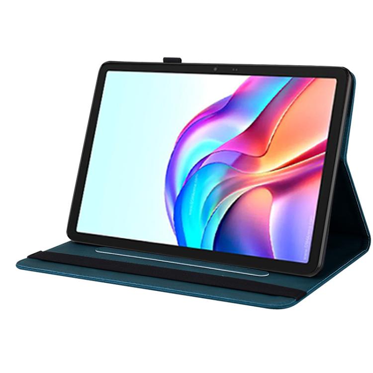 For Tecno Megapad 11 Butterfly Flower Embossed Leather Tablet Case(Blue) - Others by PMC TechLife | Online Shopping South Africa | PMC TechLife | Buy Now Pay Later Mobicred