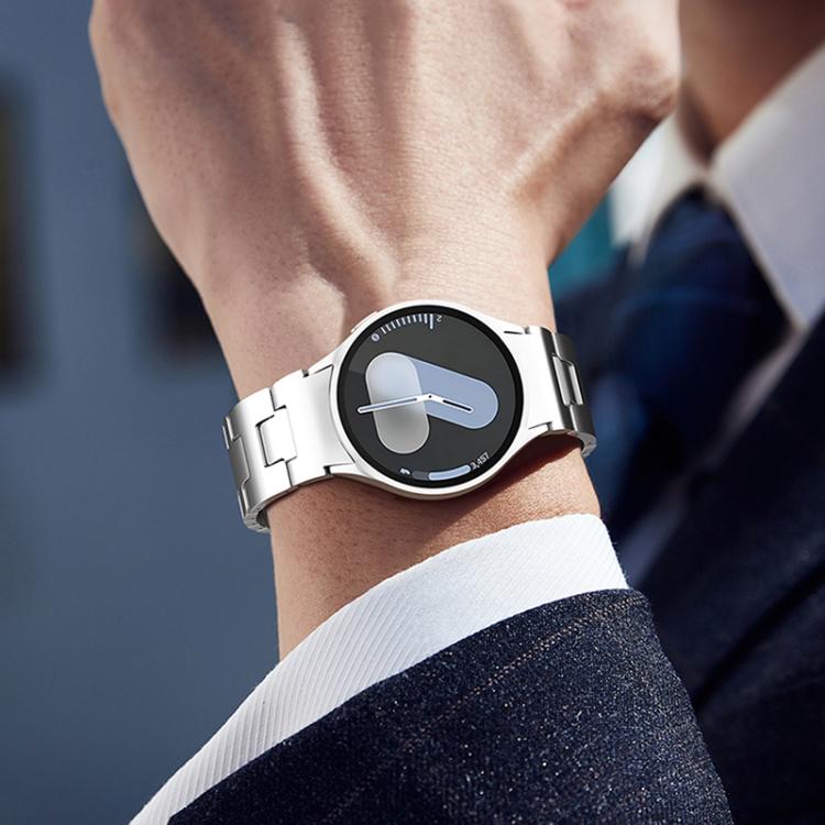 For Samsung Galaxy Watch  7 / 6 / 5 / 4 Quick Release Button H Shaped Stainless Steel Watch Band(Silver) - free shipping - PMC TechLife - Order now!