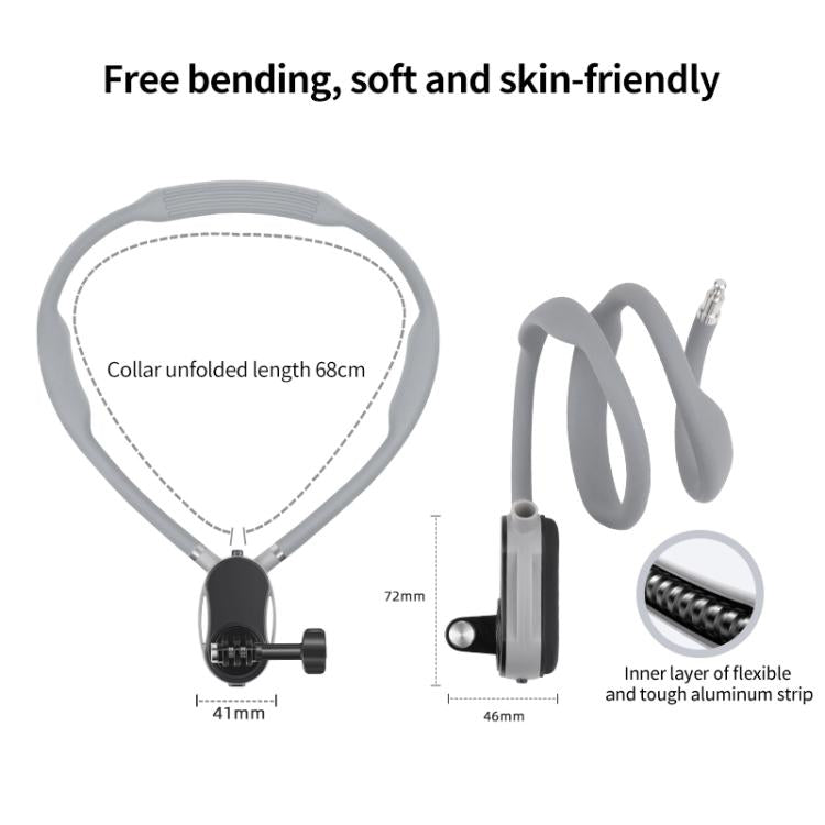 Magnetic Neck Mount Anti-shake Bracket, Type:11 in 1 Phone Clamp with Remote - free shipping - PMC TechLife - Order now!