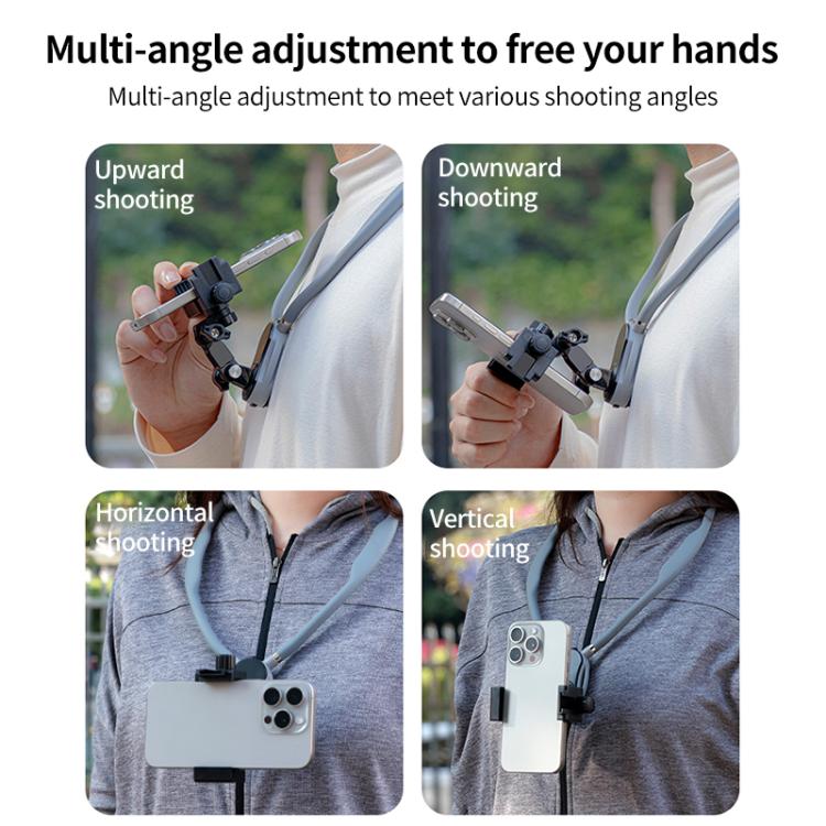 Magnetic Neck Mount Anti-shake Bracket, Type:11 in 1 Phone Clamp with Remote - free shipping - PMC TechLife - Order now!
