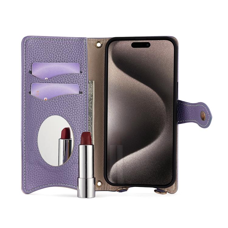 For Sharp Aquos wish4 Crossbody Chain Fishtail Litchi Leather Phone Case(Purple) - More Brand by PMC TechLife | Online Shopping South Africa | PMC TechLife | Buy Now Pay Later Mobicred