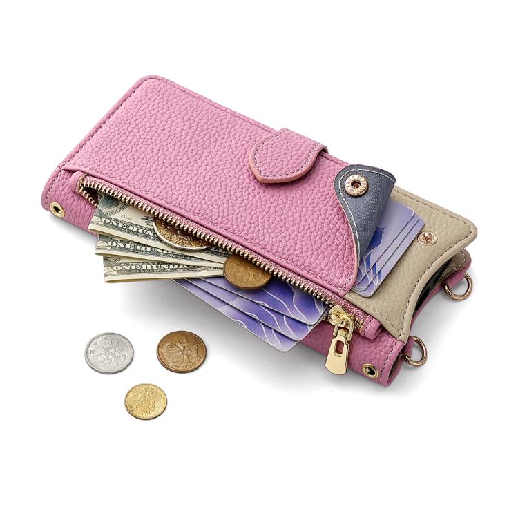 For Google Pixel 6a Crossbody Chain Fishtail Litchi Leather Phone Case(Pink) - Google Cases by PMC TechLife | Online Shopping South Africa | PMC TechLife | Buy Now Pay Later Mobicred