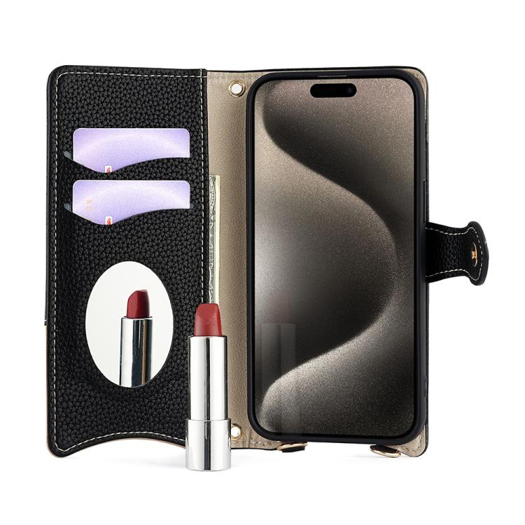 For Google Pixel 6 Pro Crossbody Chain Fishtail Litchi Leather Phone Case(Black) - Google Cases by PMC TechLife | Online Shopping South Africa | PMC TechLife | Buy Now Pay Later Mobicred