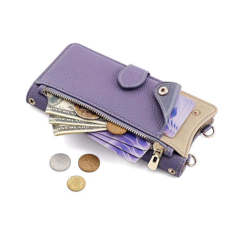 For Google Pixel 6 Pro Crossbody Chain Fishtail Litchi Leather Phone Case(Purple) - Google Cases by PMC TechLife | Online Shopping South Africa | PMC TechLife | Buy Now Pay Later Mobicred