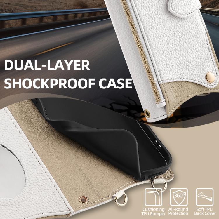 For Infinix Note 40 5G Crossbody Chain Fishtail Litchi Leather Phone Case(White) - Infinix Cases by PMC TechLife | Online Shopping South Africa | PMC TechLife | Buy Now Pay Later Mobicred