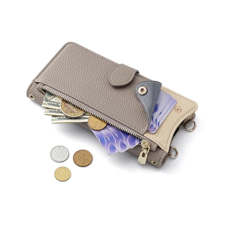 For Motorola Edge 50 Pro Crossbody Chain Fishtail Litchi Leather Phone Case(Grey) - Motorola Cases by PMC TechLife | Online Shopping South Africa | PMC TechLife | Buy Now Pay Later Mobicred