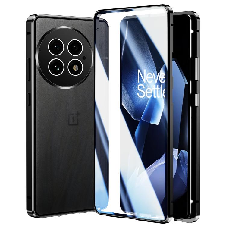 For OnePlus 13 Magnetic HD Tempered Glass Phone Case(Black) - free shipping - PMC TechLife - Order now!