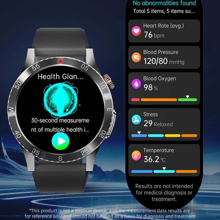 H9 1.43 inch Silicone Strap ECG Smart Watch Supports Bluetooth Calls/Smart Voice Assistant(Blue) - free shipping - PMC TechLife - Order now!