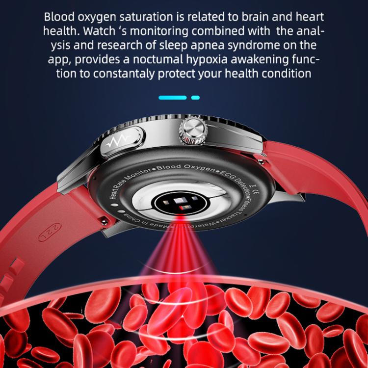 H9 1.43 inch Silicone Strap ECG Smart Watch Supports Bluetooth Calls/Smart Voice Assistant(Black) - free shipping - PMC TechLife - Order now!