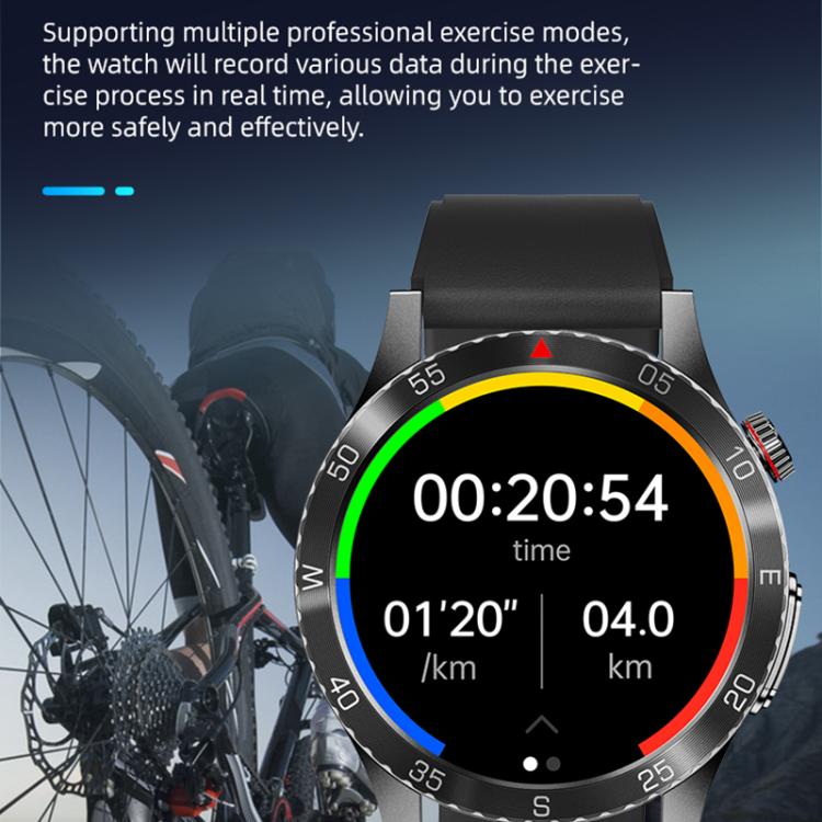 H9 1.43 inch Silicone Strap ECG Smart Watch Supports Bluetooth Calls/Smart Voice Assistant(Blue) - free shipping - PMC TechLife - Order now!