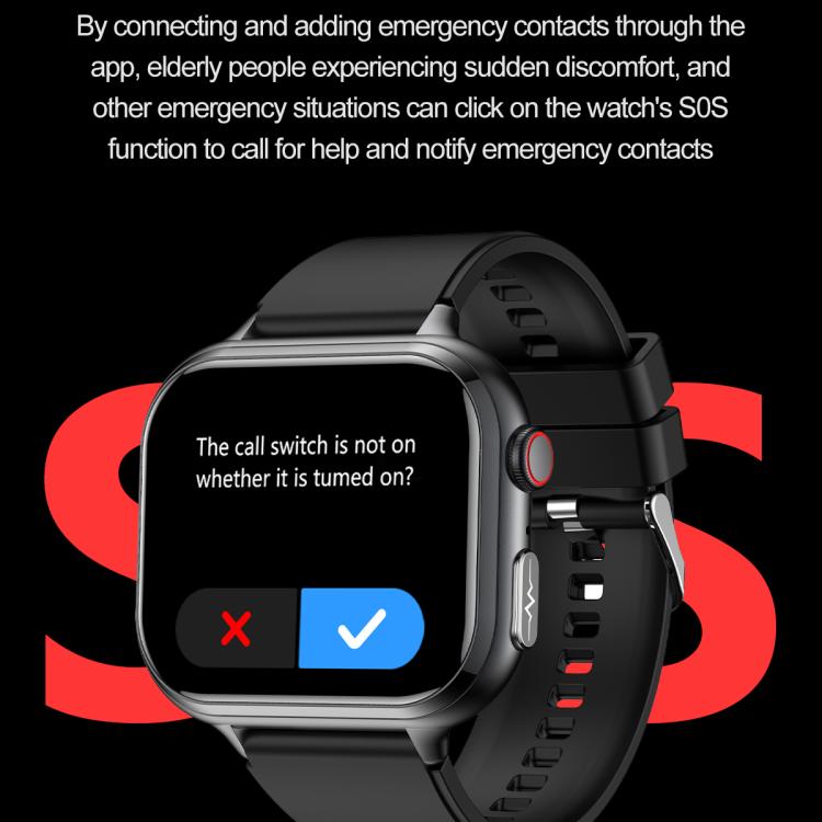 TK17 1.91 inch Horizontal Screen Silicone Strap Smart Watch Supports ECG Electrocardiogram(Grey) - free shipping - PMC TechLife - Order now!