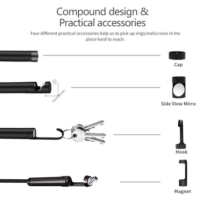 8mm 1080P IP68 Waterproof 4.3 inch Screen Single Camera Digital Endoscope, Line Length:7m -  by PMC Jewellery | Online Shopping South Africa | PMC Jewellery | Buy Now Pay Later Mobicred