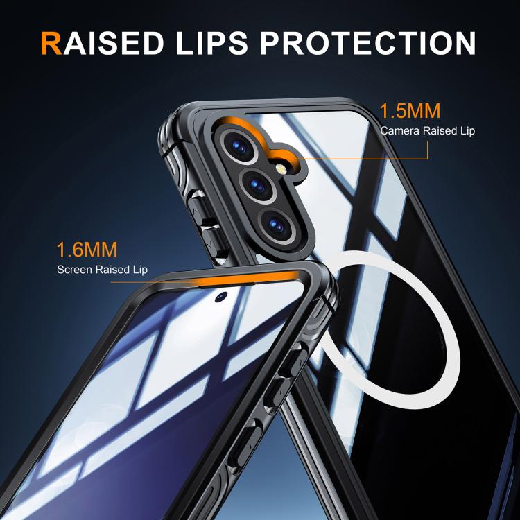 For Samsung Galaxy A36 / A56 RedPepper Tempered Glass MagSafe Phone Case(Black) - Galaxy Phone Cases by RedPepper | Online Shopping South Africa | PMc TechLife | Buy Now Pay Later Mobicred