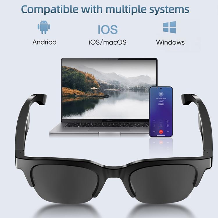 E60 ENC Noise Reduction Smart Audio Bluetooth Glasses(Black) - free shipping - PMC TechLife - Order now!
