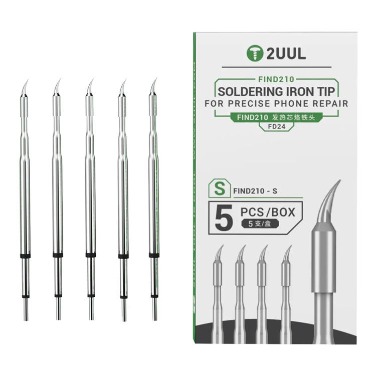 2uul 5 in 1 Soldering Iron Tips for Most C210 Soldering Station, Model:FD24 S - free shipping - PMc TechLife - Order now!
