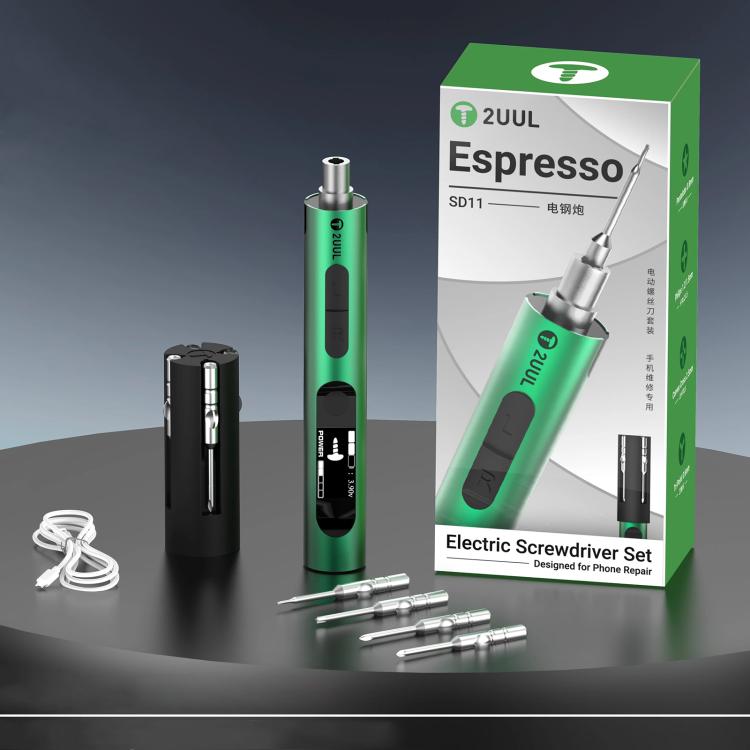 2uul SD11 Espresso Electric Screwdriver Set - free shipping - PMC TechLife - Order now!
