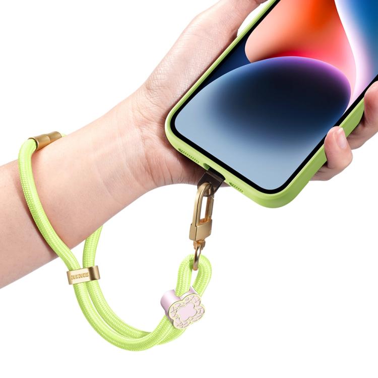 DUX DUCIS Garden Series Begonia Pattern Adjustable Short Phone Lanyard(Green Yellow) - Lanyards & Wrist Straps by DUX DUCIS | Online Shopping South Africa | PMc TechLife | Buy Now Pay Later Mobicred