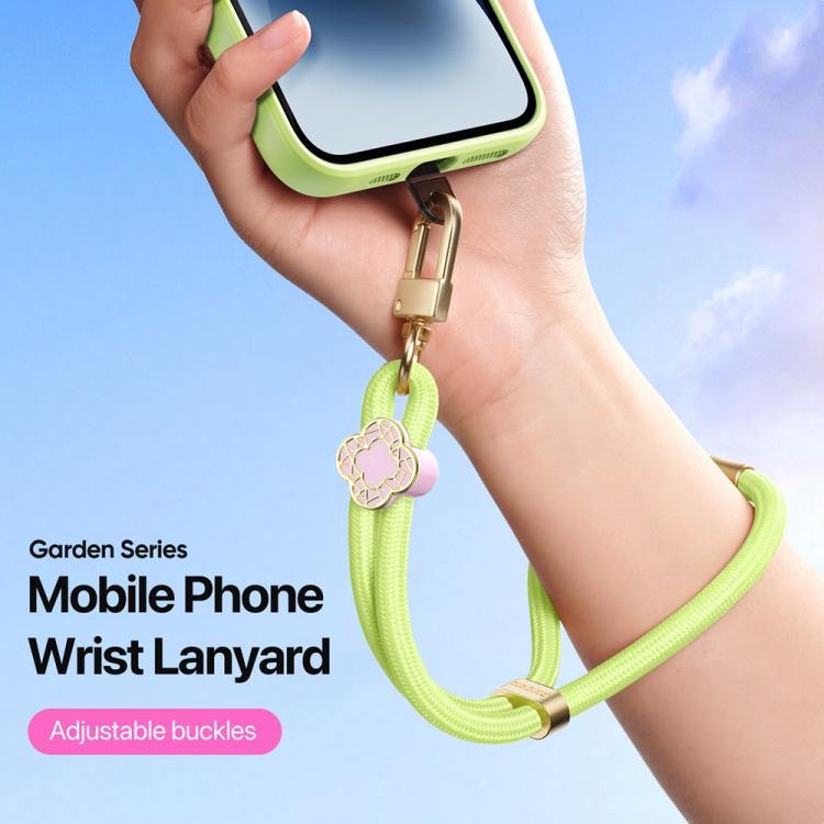 DUX DUCIS Garden Series Begonia Pattern Adjustable Short Phone Lanyard(Green Yellow) - Lanyards & Wrist Straps by DUX DUCIS | Online Shopping South Africa | PMc TechLife | Buy Now Pay Later Mobicred