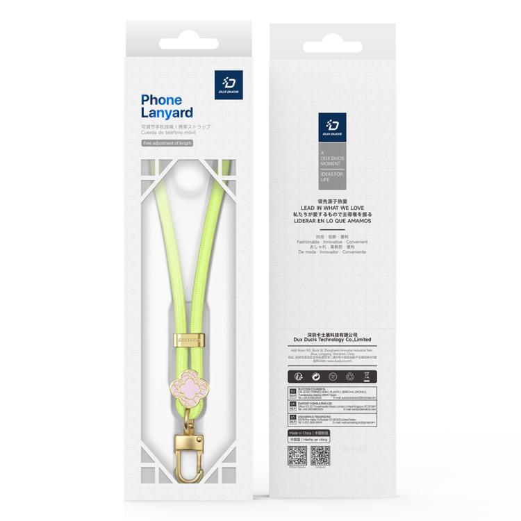 DUX DUCIS Garden Series Begonia Pattern Adjustable Short Phone Lanyard(Green Yellow) - Lanyards & Wrist Straps by DUX DUCIS | Online Shopping South Africa | PMc TechLife | Buy Now Pay Later Mobicred