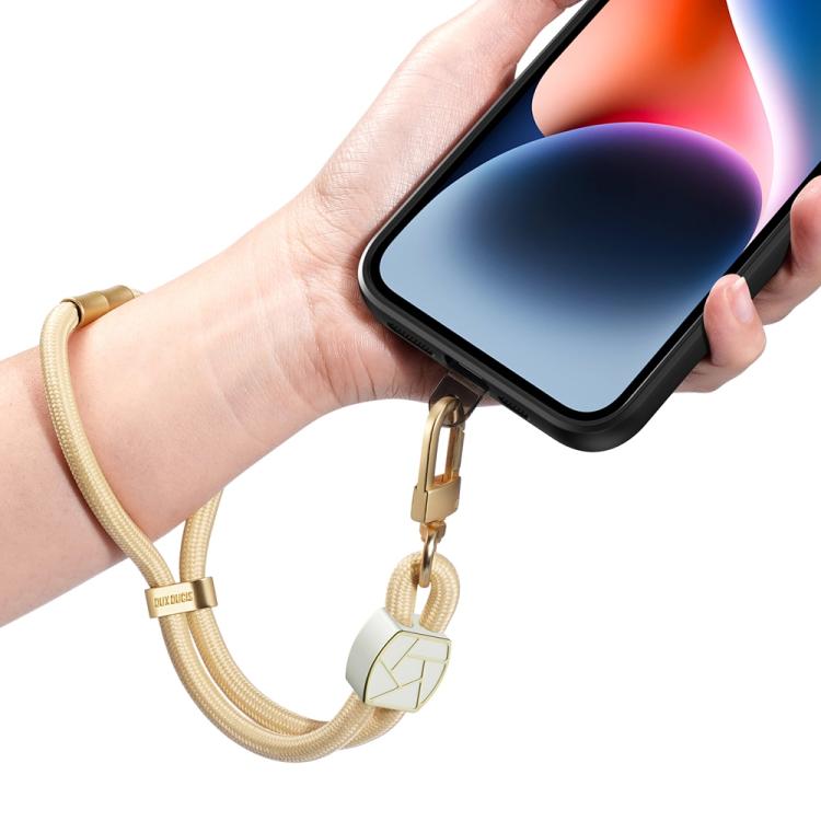 DUX DUCIS Garden Series Broken Ice Pattern Adjustable Short Phone Lanyard(Glaze Yellow) - Lanyards & Wrist Straps by DUX DUCIS | Online Shopping South Africa | PMc TechLife | Buy Now Pay Later Mobicred