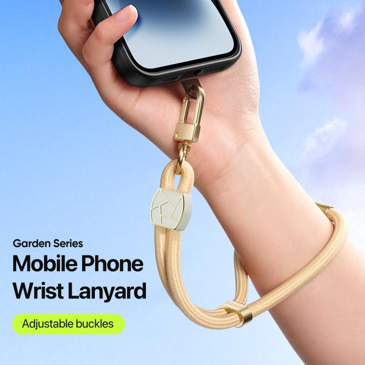 DUX DUCIS Garden Series Broken Ice Pattern Adjustable Short Phone Lanyard(Glaze Yellow) - Lanyards & Wrist Straps by DUX DUCIS | Online Shopping South Africa | PMc TechLife | Buy Now Pay Later Mobicred