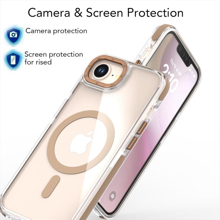 For iPhone 16e Dual-Color Clear Acrylic Hybrid TPU MagSafe Phone Case(Blue) - iPhone 16e Cases by PMC TechLife | Online Shopping South Africa | PMC TechLife | Buy Now Pay Later Mobicred