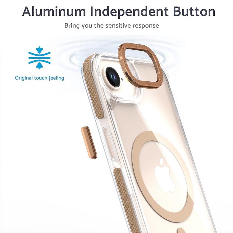 For iPhone 16e Dual-Color Clear Acrylic Hybrid TPU MagSafe Phone Case(Yellow) - iPhone 16e Cases by PMC TechLife | Online Shopping South Africa | PMC TechLife | Buy Now Pay Later Mobicred