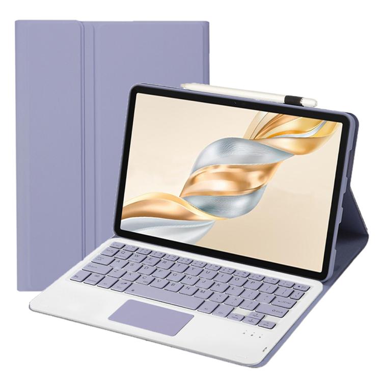 For Honor Pad X9 Pro 11.5 AH28-A Ultra-thin Detachable Bluetooth Keyboard Leather Tablet Case with Touchpad(Lavender White) - Others Keyboard by PMC TechLife | Online Shopping South Africa | PMC TechLife | Buy Now Pay Later Mobicred