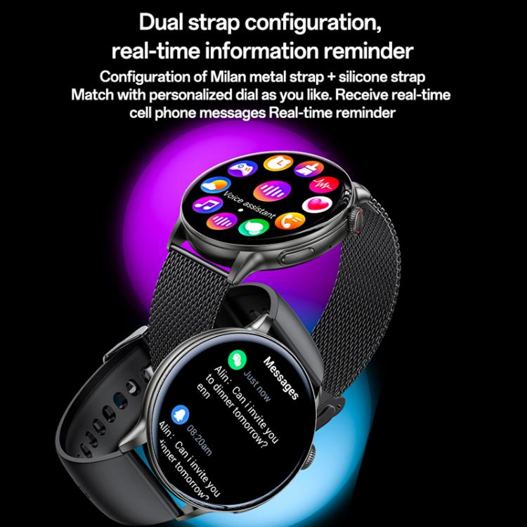 Yesido IO28 Smart Watch, 1.51 inch Screen, Support BT Call / Heart Rate(Black) - free shipping - PMC TechLife - Order now!
