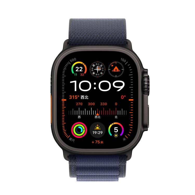 For Apple Watch 46mm / 49mm / 45mm / 44mm Alpine Loop Nylon Watch Band(Navy Black Buckle) - free shipping - PMc TechLife - Order now!