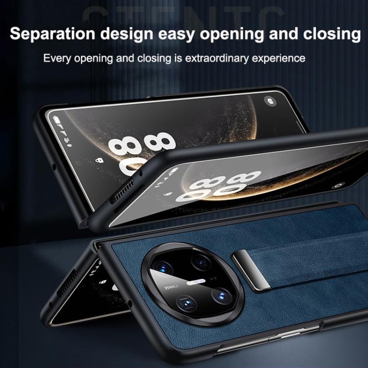 For Huawei Mate X6 SULADA PC Hybrid Leather Texture Skin Feel Shockproof Phone Case(Black) - free shipping - PMC TechLife - Order now!